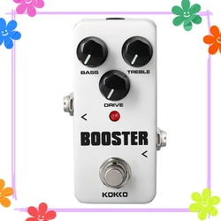 Kokko Booster Electric Guitarra Effect Pedal Two Band Eq Booster Effect True Bypass Pedal FBS-2 Electric Guitar Accessories