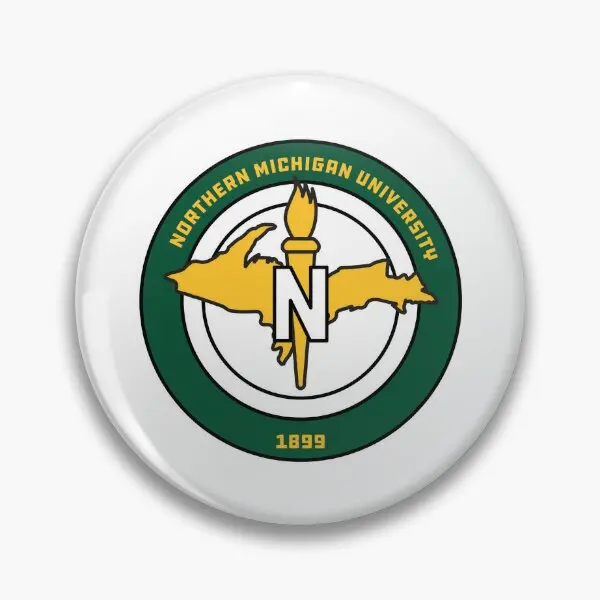 Northern Michigan University Nmu Emble  Soft Button Pin Hat Clothes Lover Collar Decor Jewelry Fashion Funny Gift Lapel Pin Cute