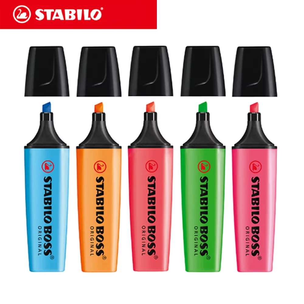 1pcs German Stabilo Highlighter Pen 70 Boss Color Children's Coarse Marker Pen Large Capacity Office Cute School Stationery