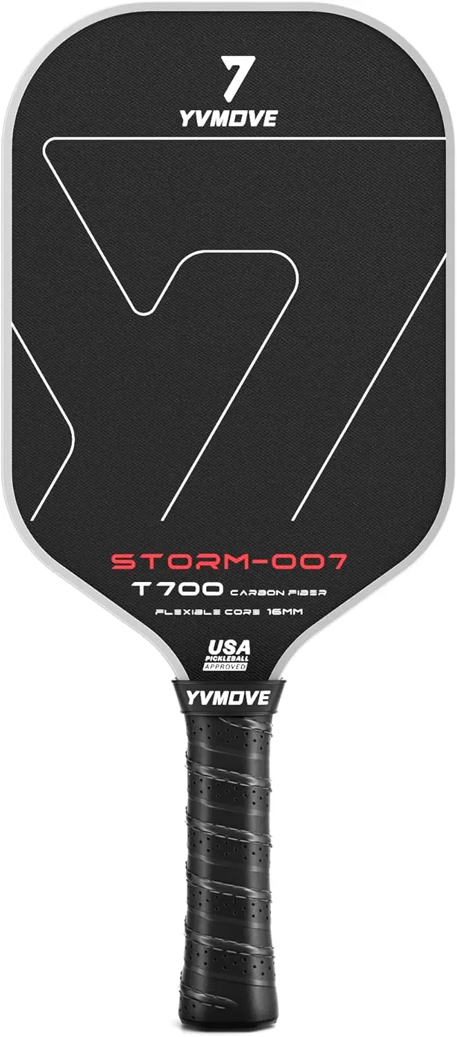 

Premium Pickleball Paddle with T700 Carbon Fiber Surface & 16mm Polymer Core, USAPA Approved for Ultimate Spin