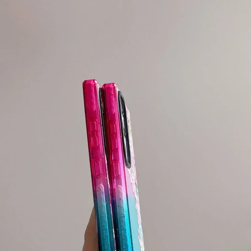 Flowers Colorful Border Case for Samsung Galaxy S25 + Plus S24 S23 Ultra S25U Protective Case