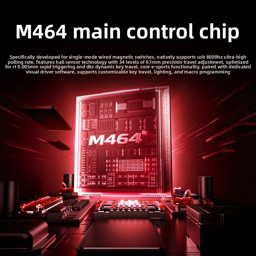 XunShe X75 Magnetic Switch Keyboard Wired Gaming Mechanical Keyboard Hall Effect Rapid Trigger 0.1mm RT for Valorant CS2 Gamer