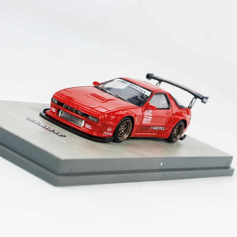 Tarmac Works 1:64 Model Car Pandem RX-7 FC3S Alloy Die-Cast Sport Vehicle -Red