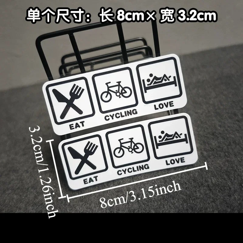 2 pieces / set of humorous bicycle stickers for cycling, waterproof vinyl film, 