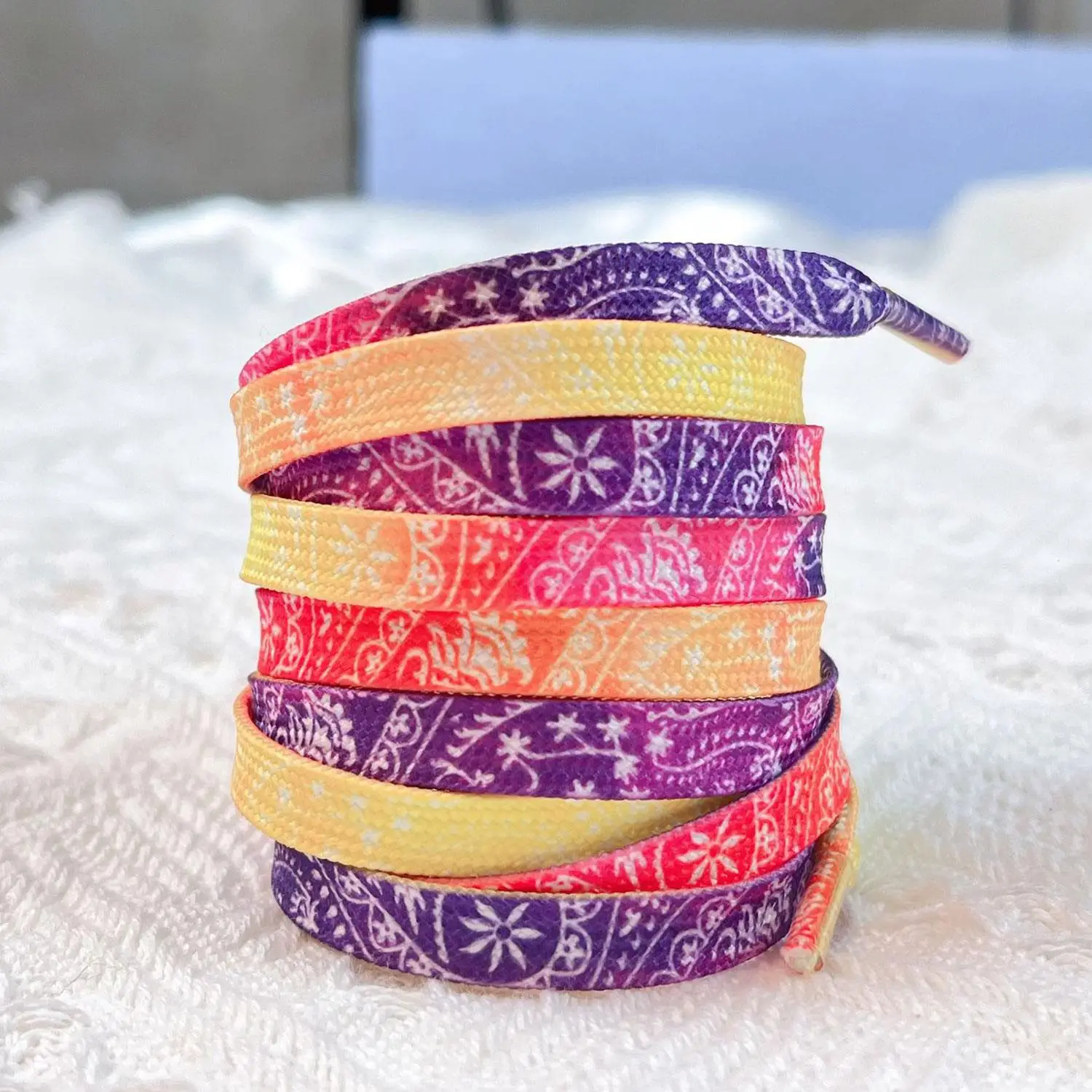 カジュアルカラフルな明るい靴ひも 120 センチメートルファッションプリントフラット靴ひもスニーカー靴ひもスポーツ靴ひも靴 Accessorices