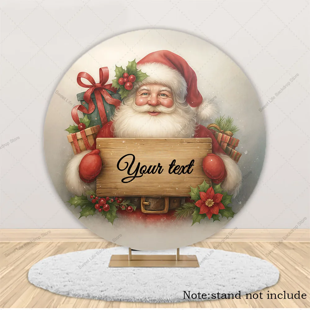 

Санта-Клаус настроить текст круглый фон обложка детский день рождения фестиваль с Рождеством круг фон Декор