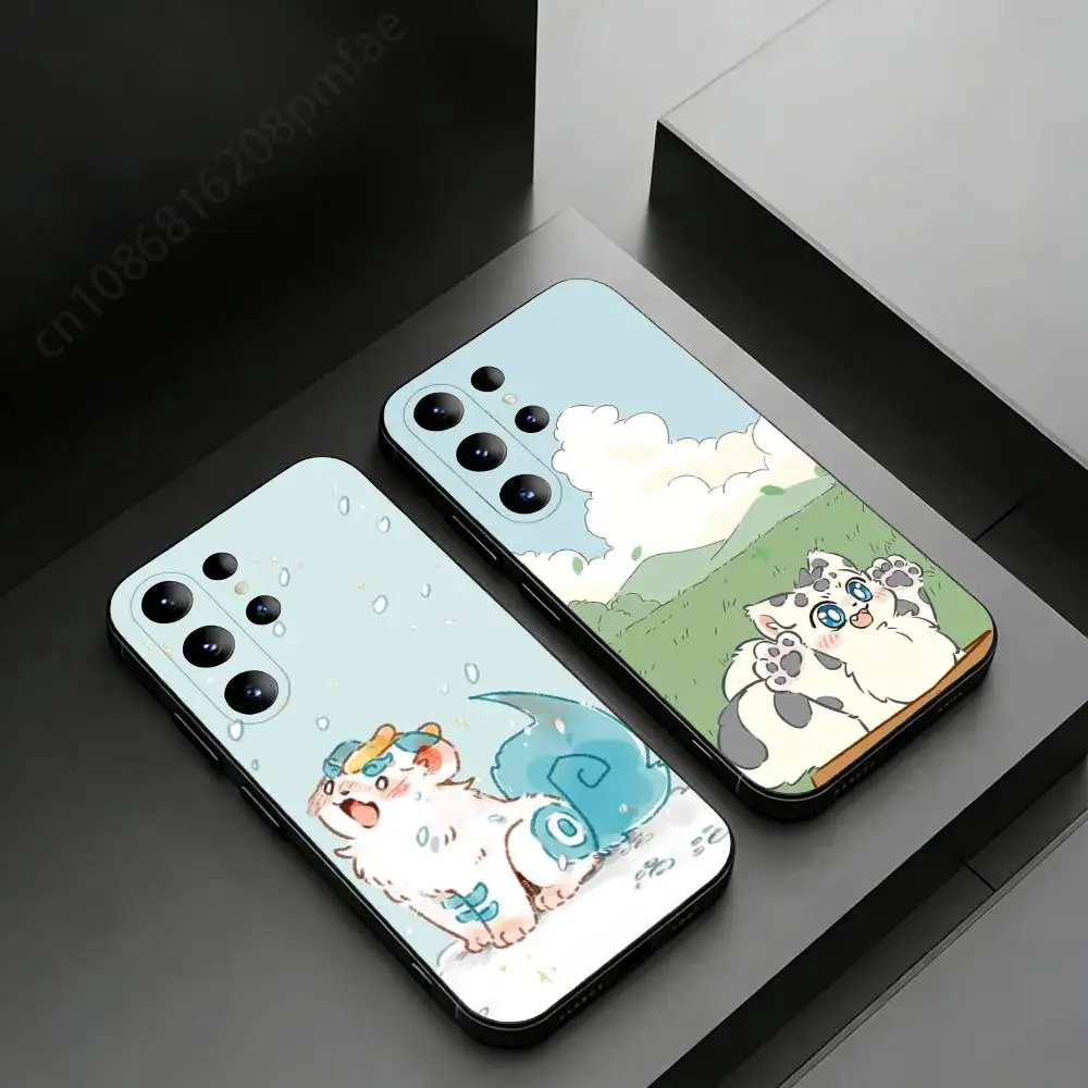 Cute Cartoon Chinese Mythical Creatures Phone Case For Samsung Galaxy S26,25,24,23,22,21,20Plus Ultra