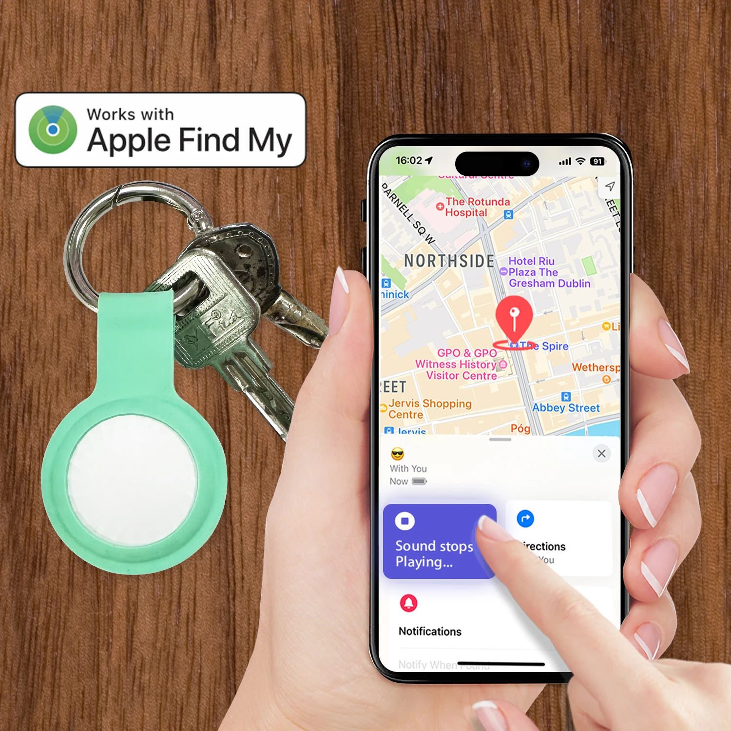 Micflip Item Tracker- Key Locator, Water-Resistant Finder for Keys, Bags, Luggage, Valuable Works with Apple Find My (iOS Only)s