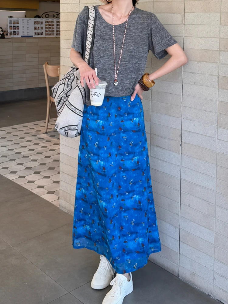 

Юбка миди А-силуэта с завышенной талией, леопардовым принтом, из полиэстера, для повседневной носки, летняя...