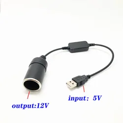 5V 2A USB to 12V Cigarette Lighter Socket USB Male Cigarette Lighter Adapter Converter Car Electronics Accessories