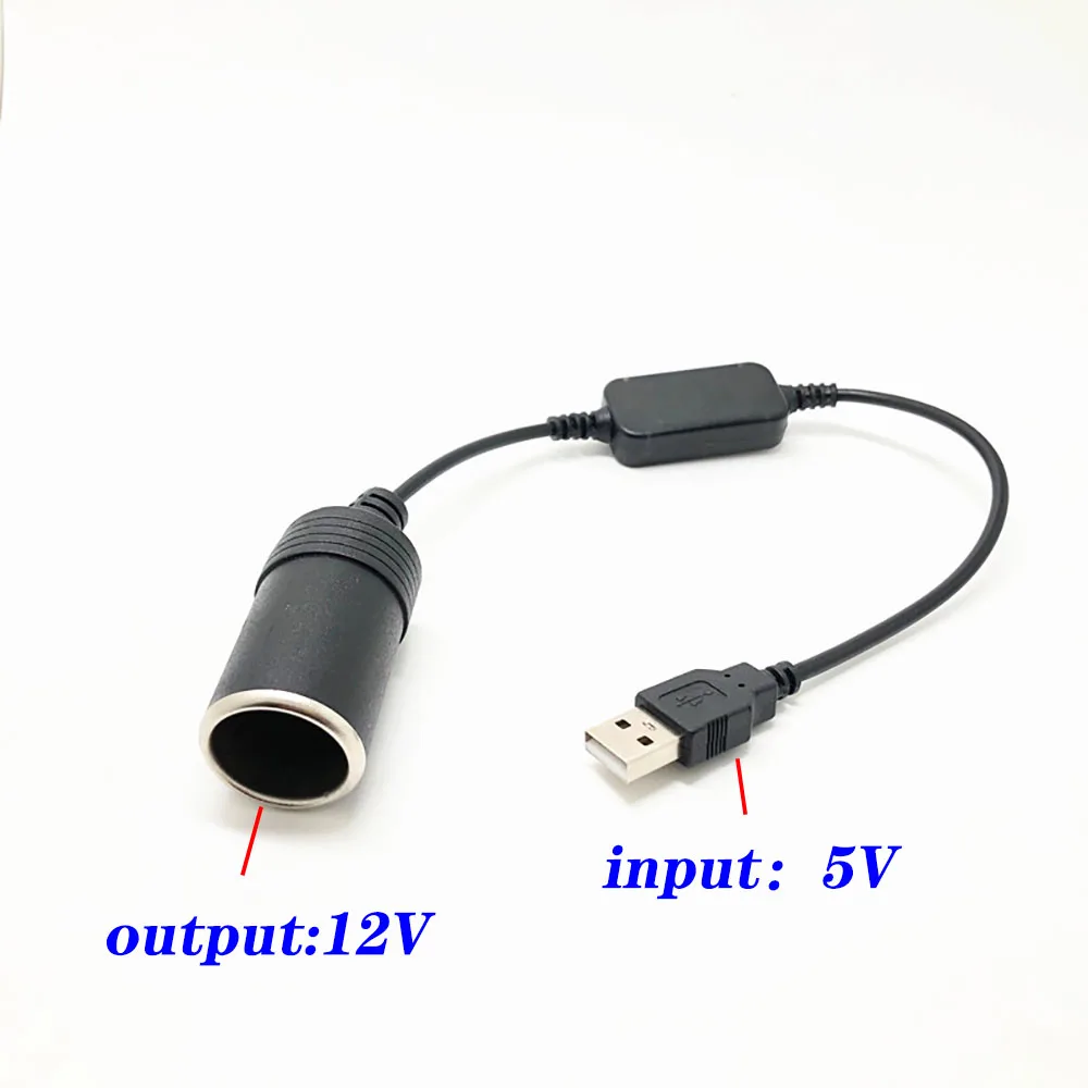 5V 2A USB to 12V Cigarette Lighter Socket USB Male Cigarette Lighter Adapter Converter Car Electronics Accessories