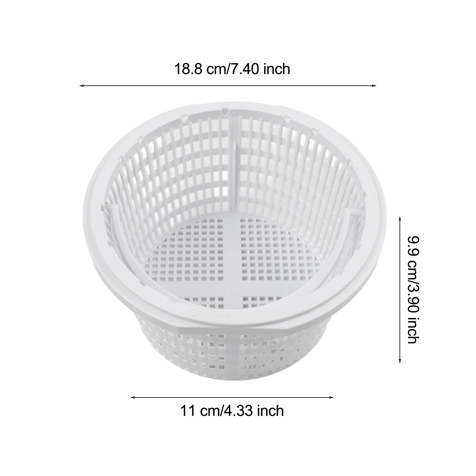 18 cm Skimmer Basket for Pools Used in Routine Maintenance to Intercept Floating Debris Prior to Circulation System Entry