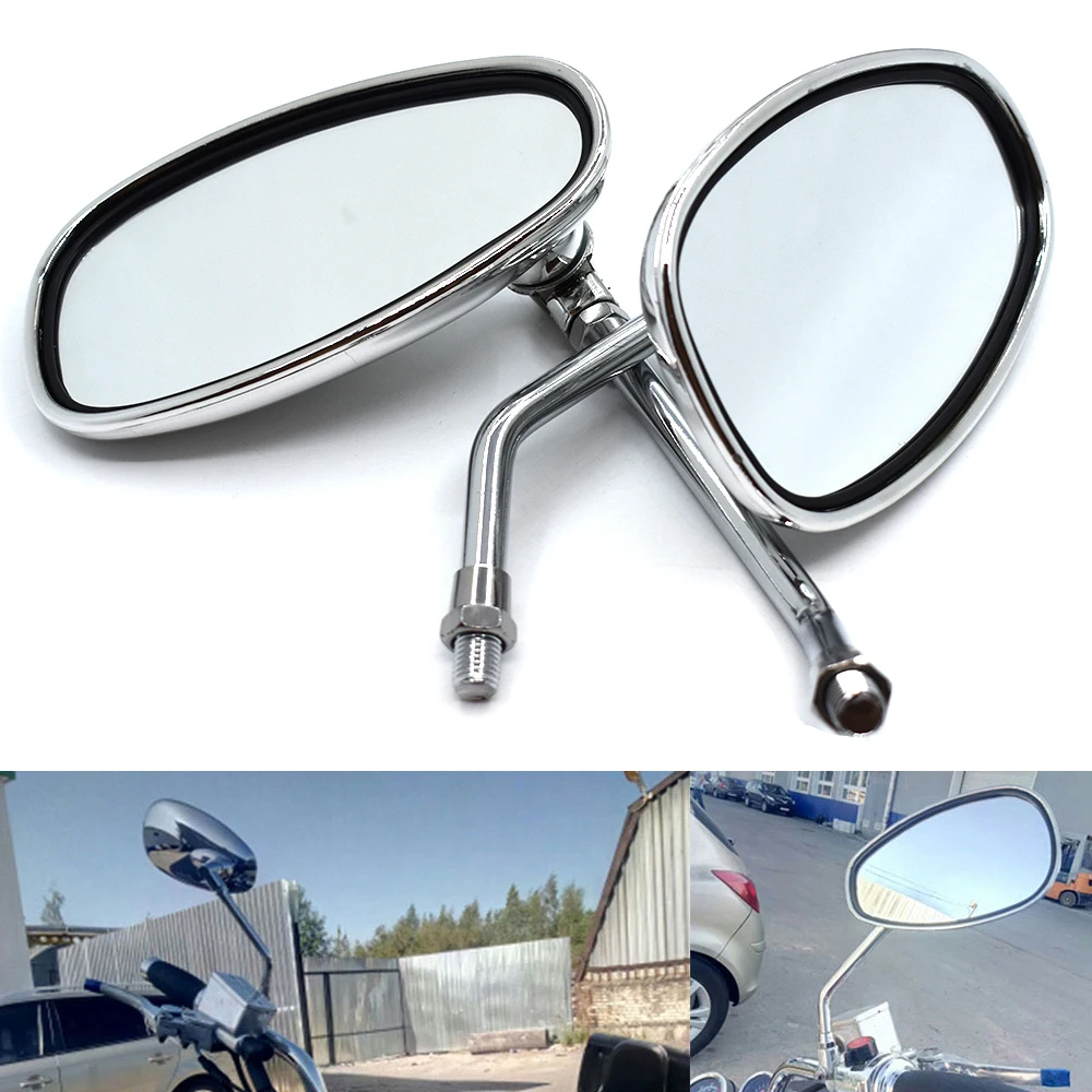 Universal Motorcycle 10mm Oval Rear View Mirrors For Honda NC700X CB500X CB650F CB1000R PCX125 PCX150 CBR150R CBR650F CB650F