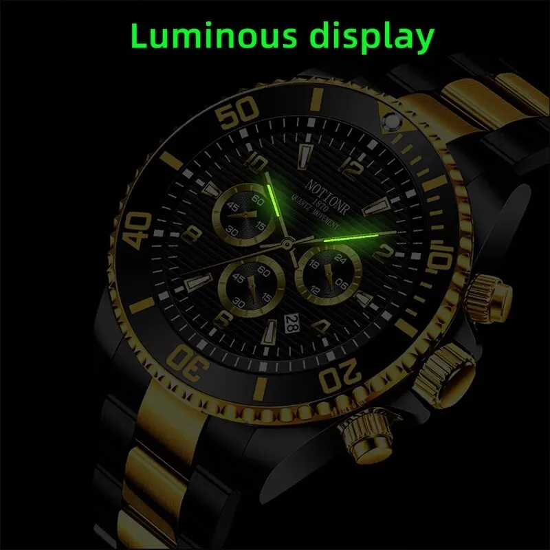 Fashion Mens Watches for Men Sports Waterproof Stainless Steel Quartz Wristwatch Man Business Watch Luminous Clock Montre Homme