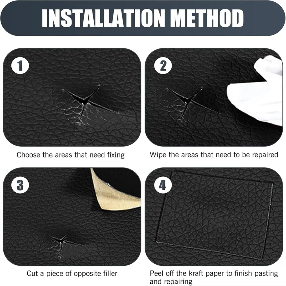 COFA 1 Pack Car Leather Repair Sticker, 3x60Inch Anti-Scratch Car Sofa Repair Patch Accessories, Universal Repair Tool