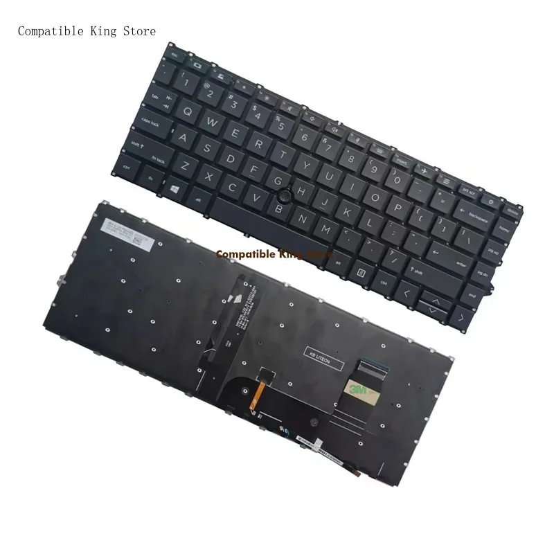 dd US Layout Backlight Backlit Keyboard For HP EliteBook 845 840 G7 G8 Black Color