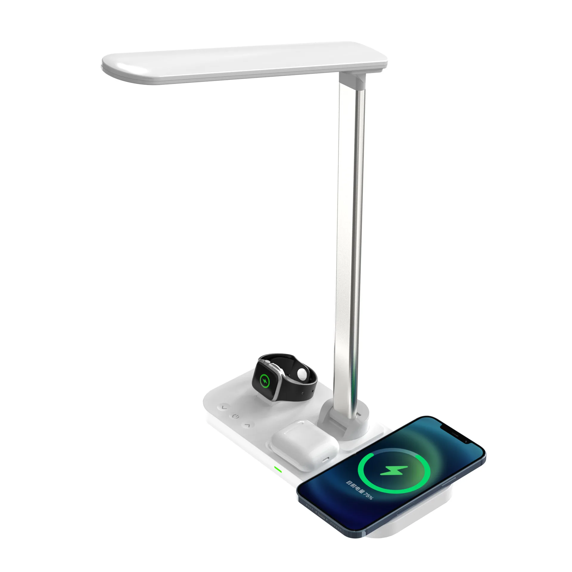 

Rotating and folding four-in-one desk lamp wireless charger All-in-one wireless charger, earphone watch wireless charger