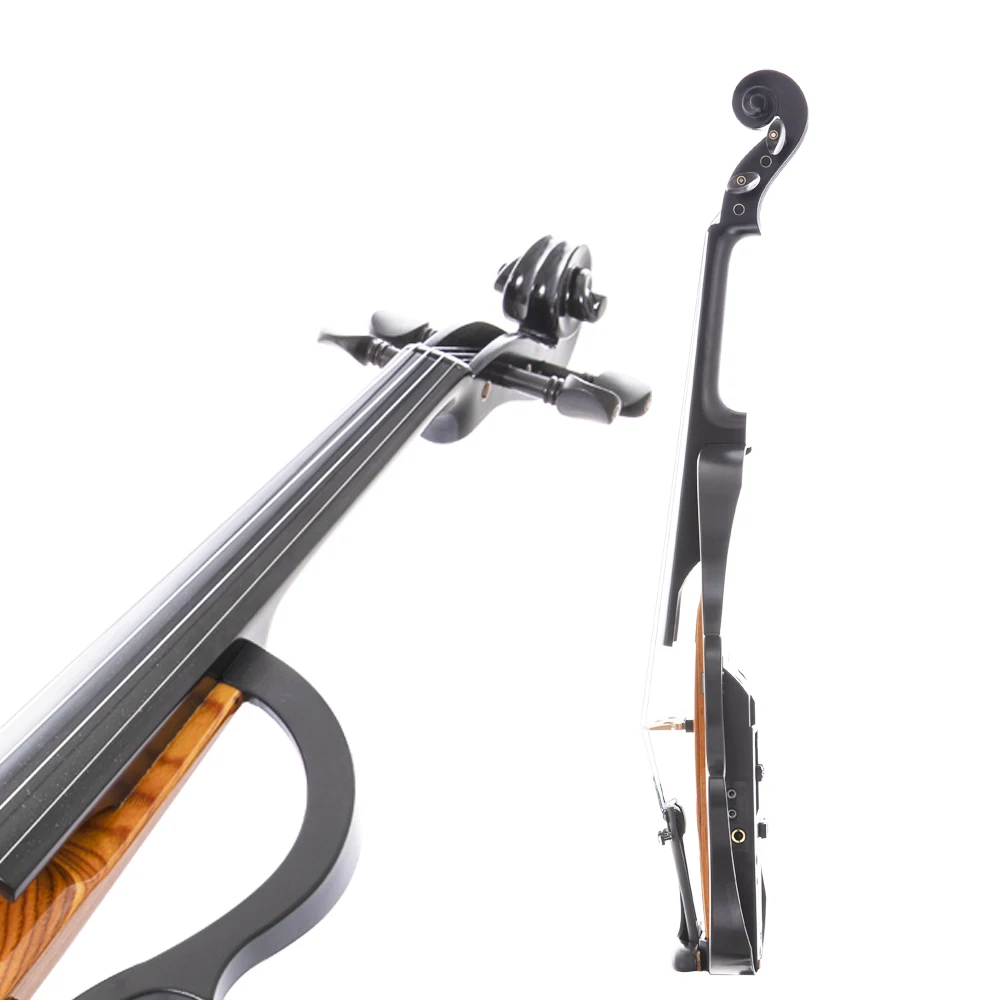 Горячая продажа, китайская электрическая скрипка из цельного дерева, заводская скрипка с футляром