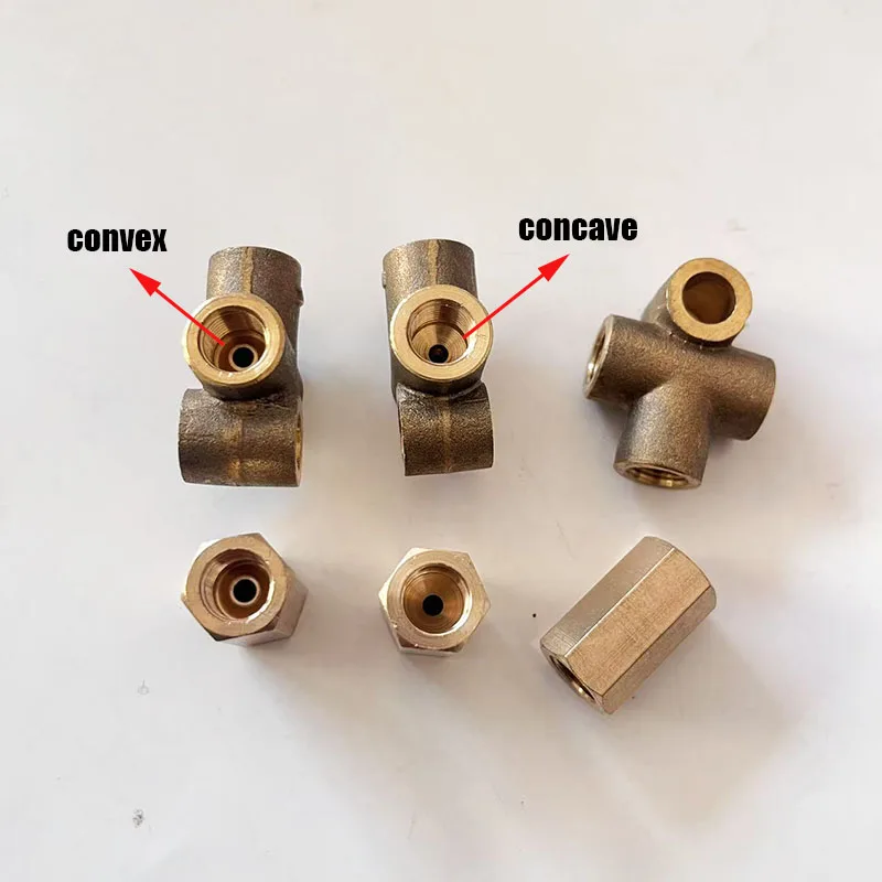Brake Pipe Fittings 3 Way Brake T Piece Tee With Male Nuts Union Pipe Brake Hoses Accessory M10x1 M12X1.25 Adapter Flare Fitting