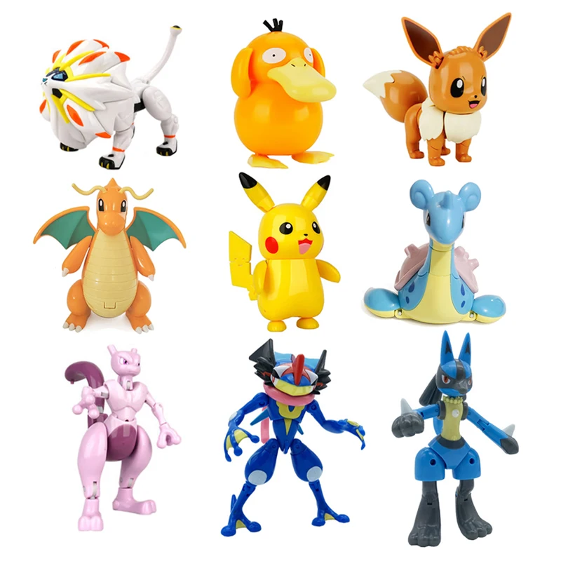 Pokemon Pokeball Anime Actionfiguren Pikachu Eevee Lucario Mewtwo Monster Variante Pokémon Spiel Elfenball Modell Spielzeug Kinder Geschenke