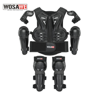 WOSAWE Kids Bike Armor Vest Skateboard Kneepads Elbow Guard Motocross Body Back Protective Gears Child Safety Protector Kits