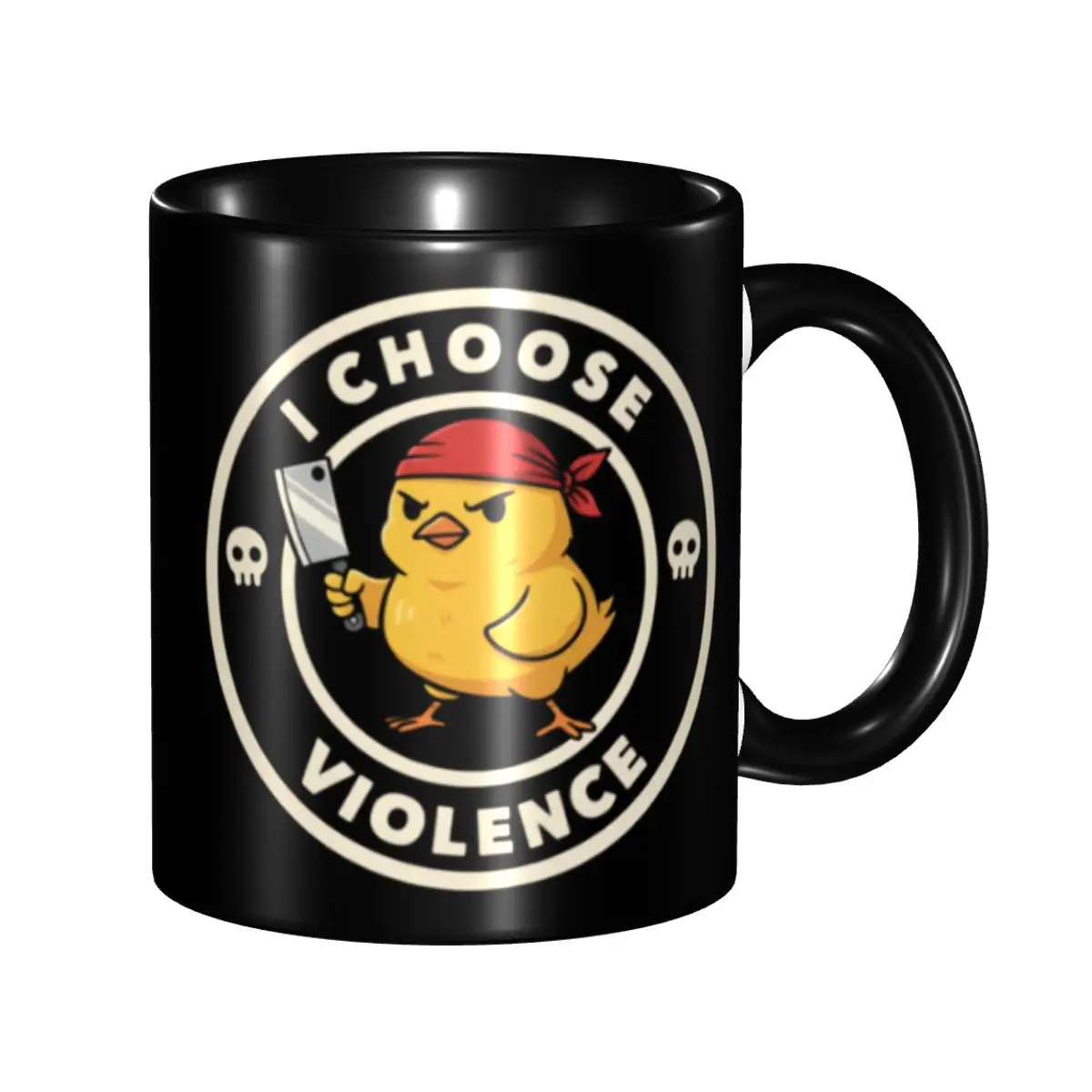 

Custom I Choose Violence Funny Duck Mug DIY Ceramic Tea Milk Coffee Cup