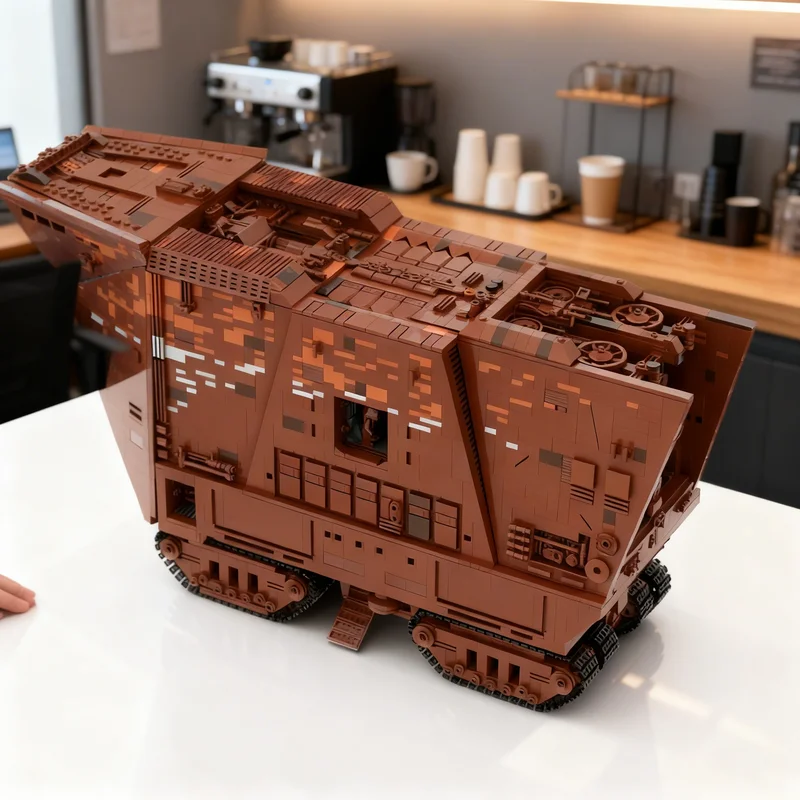 

7346pcs MOC Sandcrawler Star Battle Model Building Blocks Creative Display Gift Collectible Decor Kids Premium Adult Desk Home