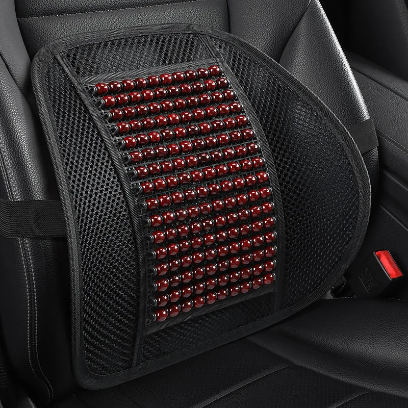 Universal Woodwork Car Back Support Chair Massage Lumbar Support Waist Cushion Mesh Ventilate Cushion Pad For Car Office Home