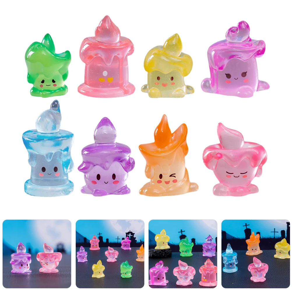 

8Pcs Mini Adornments Resin Decorative Adornments for Fairy Garden Mini Landscape Halloween Micro Landscape Garden Decor