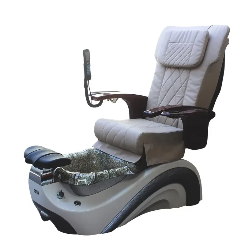 Kangmei Modern Luxury Beauty Nail Equipment Pipeless Whirlpool Foot Spa Massage Pedicure Chair with Sink