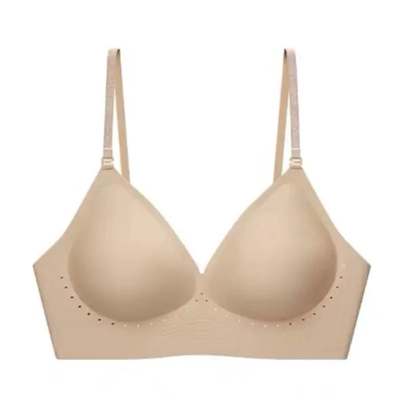 Sexy und heißer, nahtloser Damen-Unterwäsche-BH mit dünnen Trägern und rückenfreiem, U-förmigem, bügellosem Push-up-BH für einen schönen Rückenausschnitt. – Detail 6
