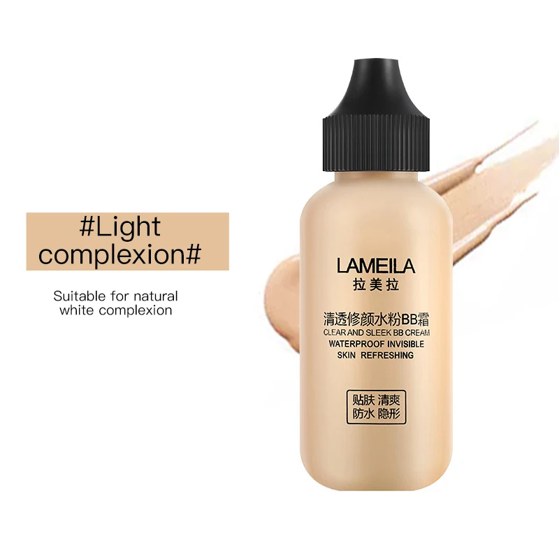 LAMEILA-Crème correctrice légère pour le visage, fond de teint, longue durée, pas facile à perdre, maquillage CC, TSLM1