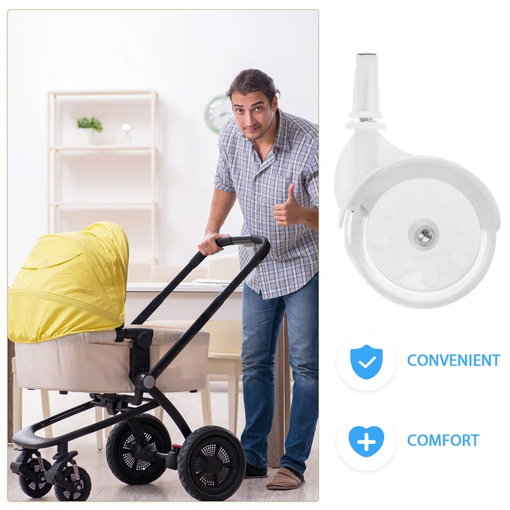 قطعتان من عجلات بديلة لمشايات الأطفال، مقاومة عالمية، ناعمة، سهلة التركيب، ترقيات عجلة عربة الأطفال #6