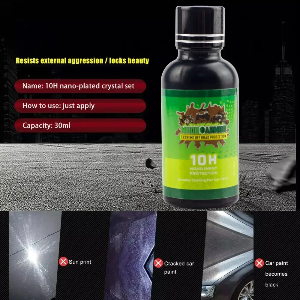 10H Automotive Ceramic Nano Coating Liquid Plated-crystal Coatin Hydrophobic Layer Polishing Paint Coating Agent Car Polish Wax