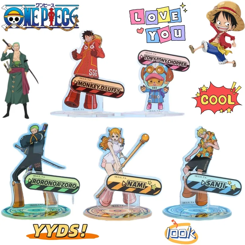 

One Piece Luffy Roronoa Zoro Chopper Sanji Nami Cute Creative Acrylic Brand Personality Cartoon Animation Peripheral Ornaments