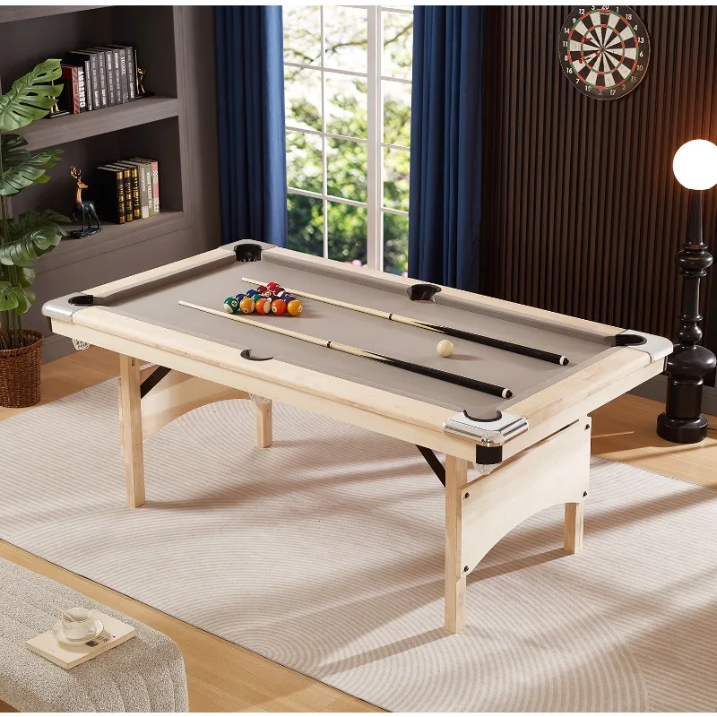 

Airo Gtsports New Arrival High Quality 6.5ft 3 in 1 Solid Wood Foldable Billiard Pool Table for Indoor Use