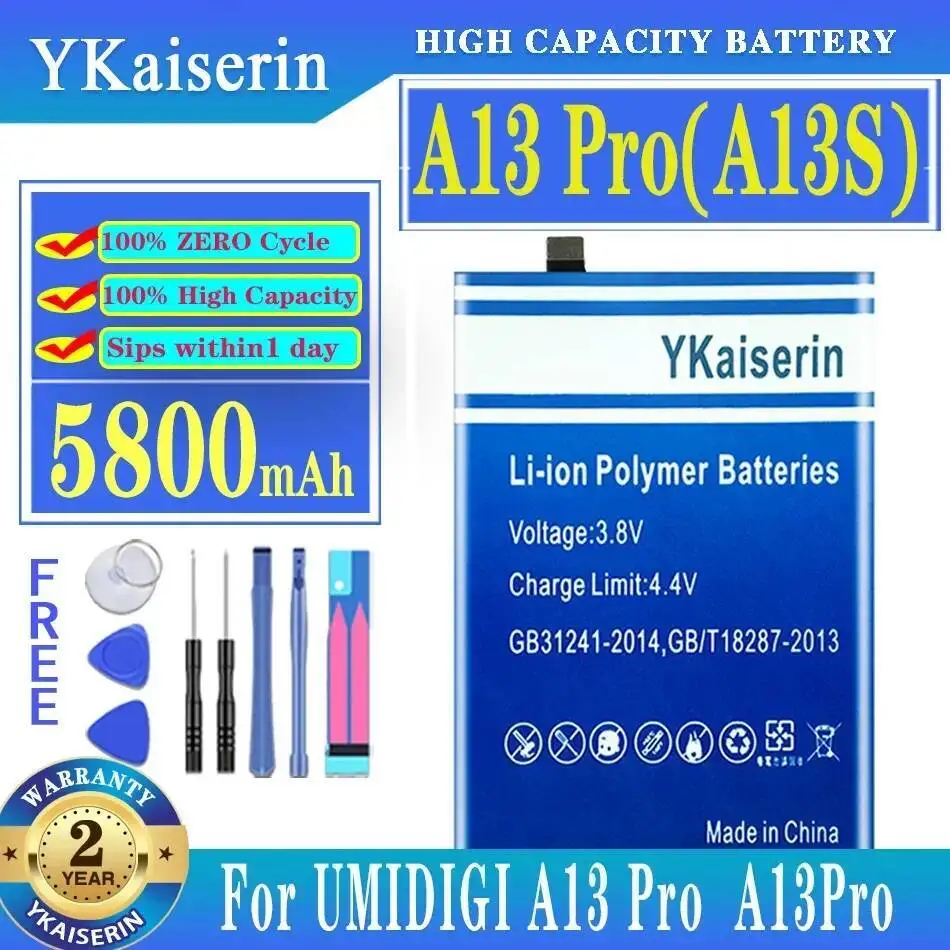 

5800Mah For Umidigi Umi A13 Pro A13S Long-Lasting Performance Mobile Phone Battery High