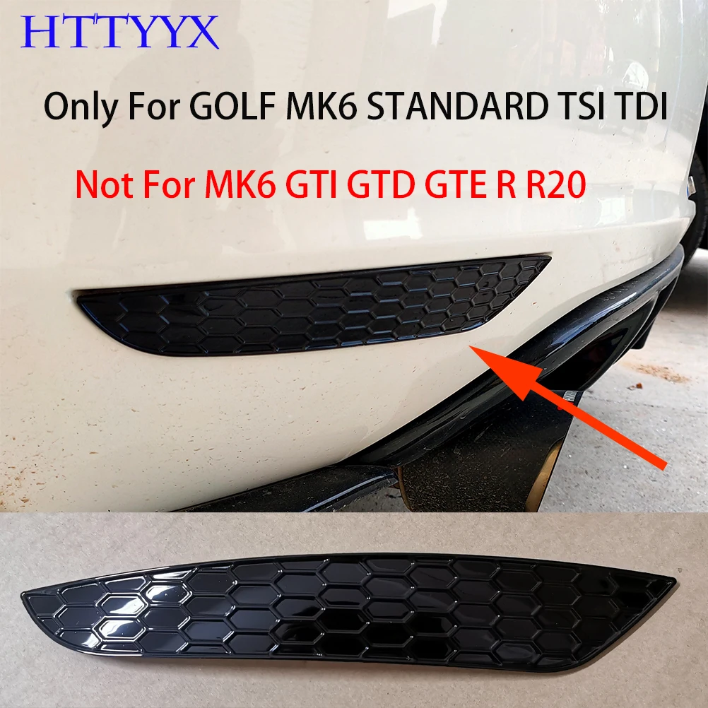 Rear Bumper Reflector Honeycomb Double-Sided Tape Mounting For VW Golf 6 Standard TSI TDI 2008-2013(NOT For GTI R R-Line MODEL)