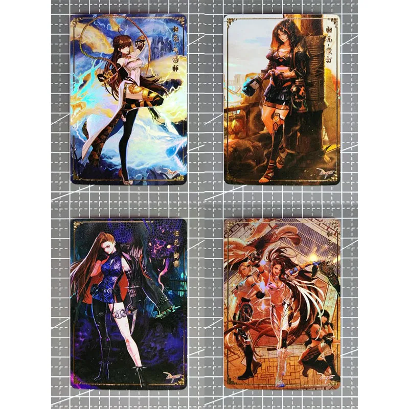 Anime Goddess Story DIY ACG kawaii hot stamping glitter card Quinn Mai Shiranui boy toy collection card card birthday gift