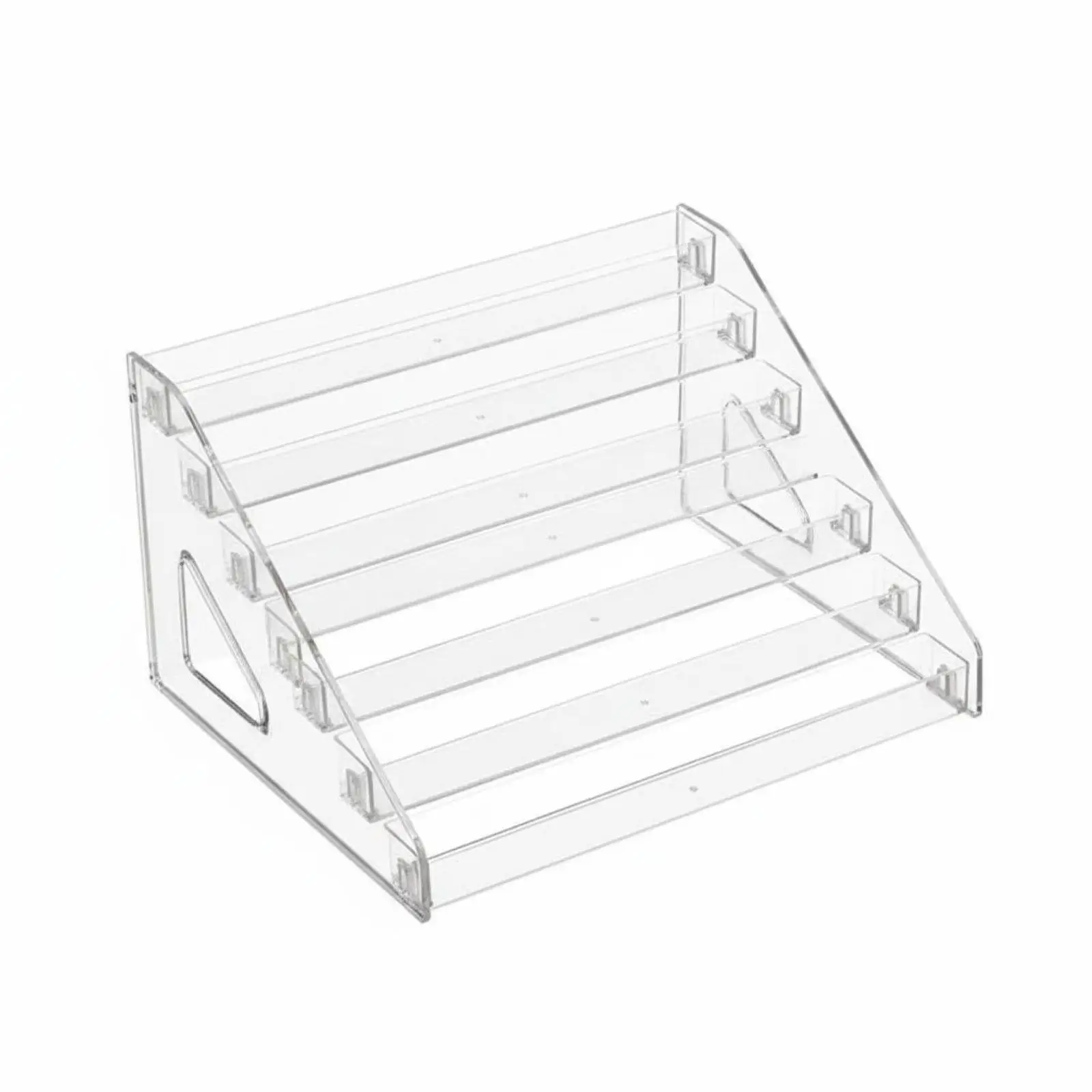 Stepped Display Rack Vertical Storage Unobstructed View for Counter