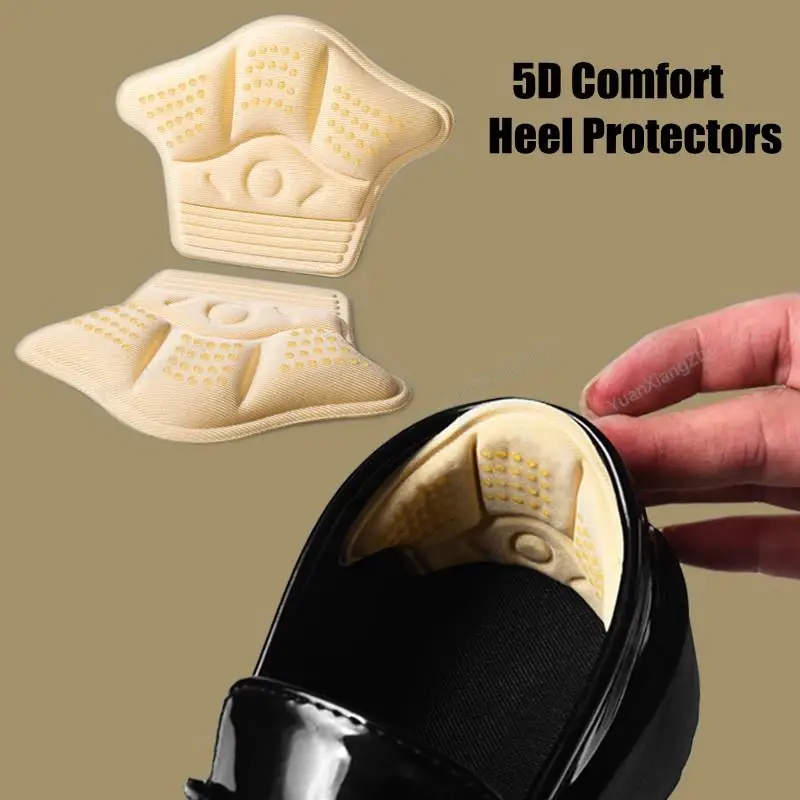 

New 5D Comfort Heel Protectors Sneaker Shrinking Size Insoles Anti-wear Feet Shoe Pads Adjust Size High Heel Cushion Inserts