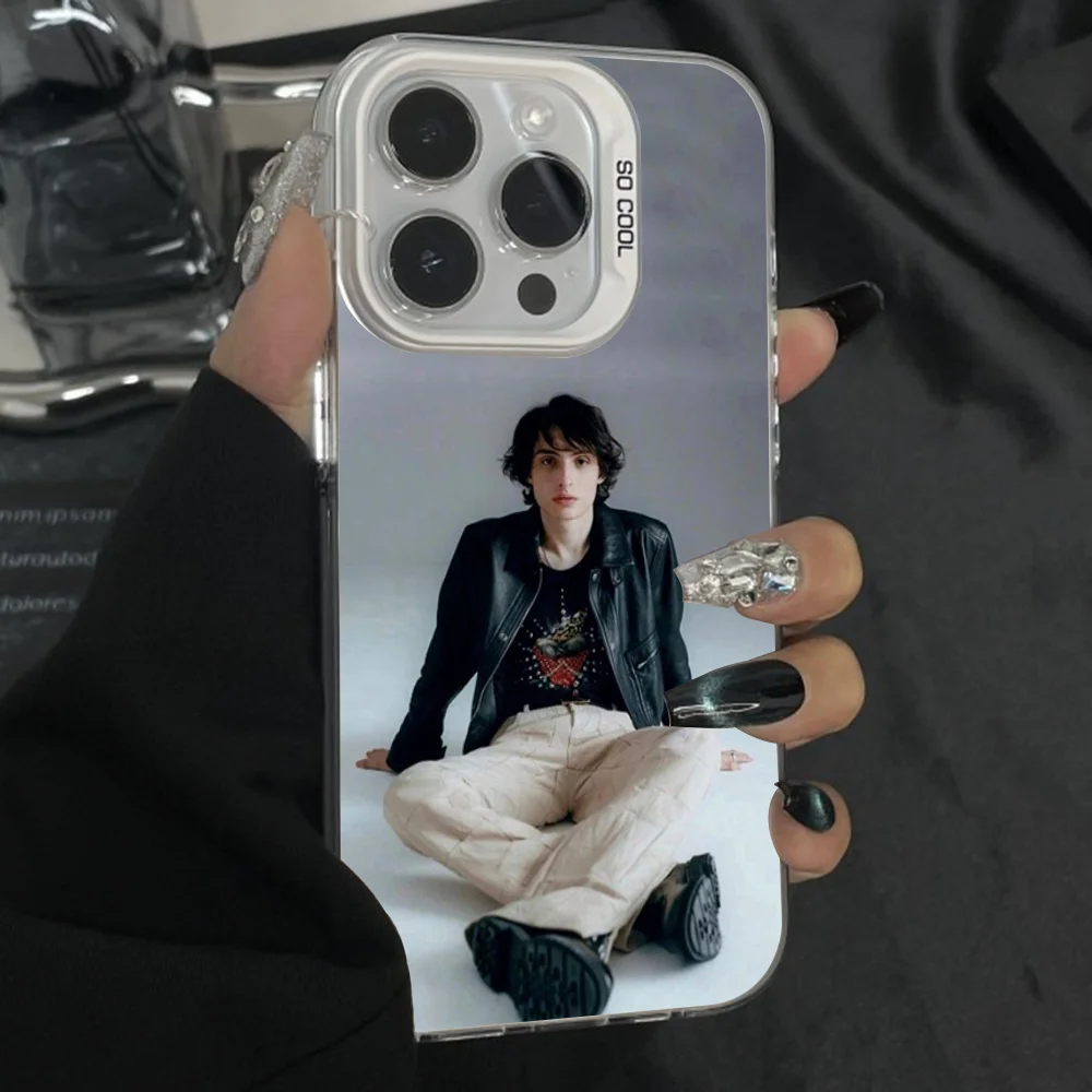 حافظة هاتف سينجر أكتر فين وولفارد لهاتف آيفون 16,15,14,13,12,11,Pro,Max,Plus,Mini,XS مضادة للسقوط رمادي فضي غير لامع مصد صلب #5