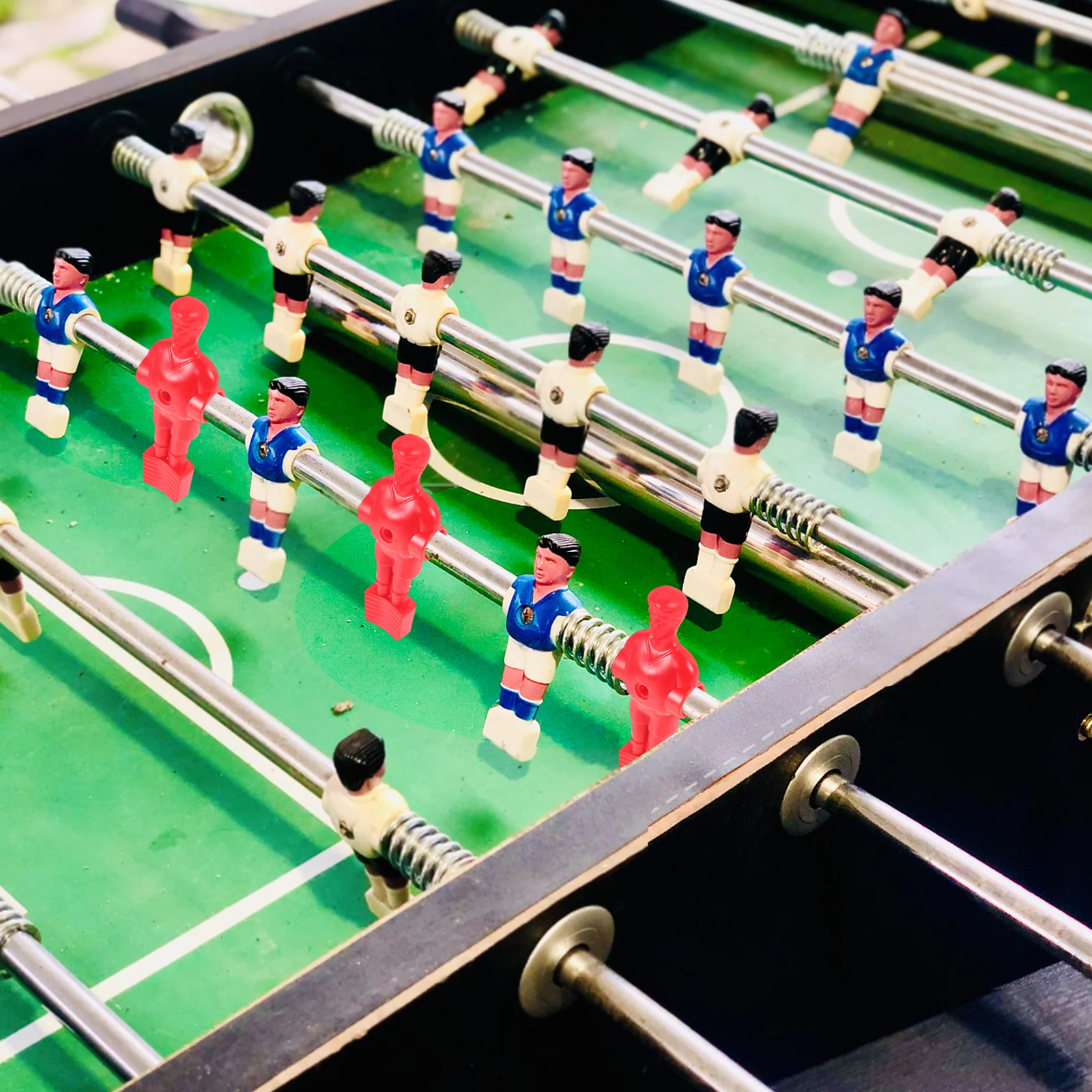 

4pcs Table Football Accessories Mini Soccer Player Figures Realistic Foosball Replacement Parts For Machine Plastic