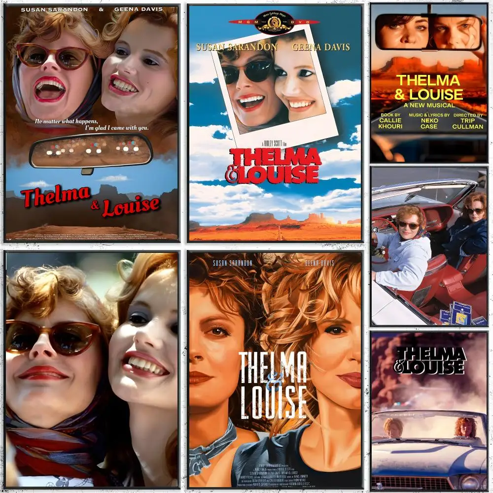 Movie T-Thelma L-Louise Poster Waterproof Wall Art Sticker For Bar Living Room Vintage Room Decor High Quality Print Gift