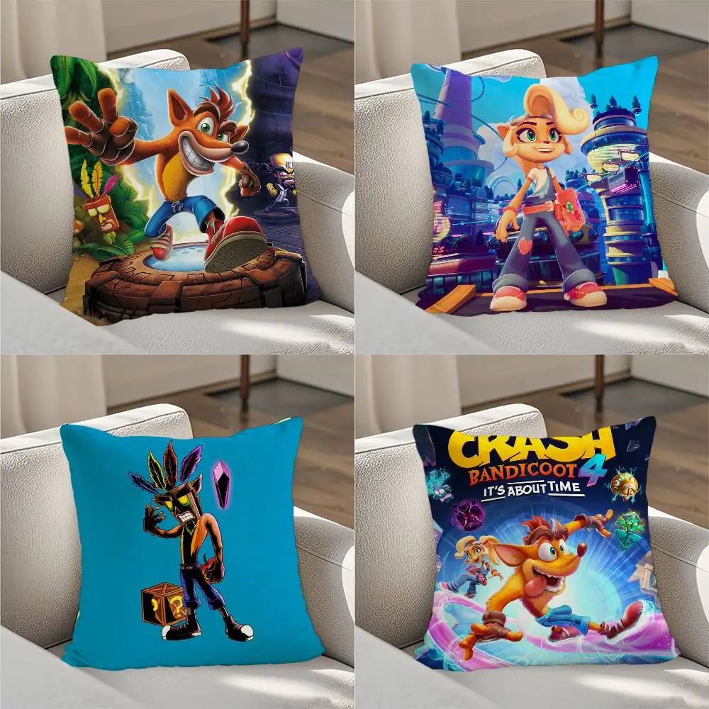 

Crashs B-Bandicoot Pillow Case Luxury Double-sided For Car Pillows 45x45 Cushions Cover Home and Decoration Sofa Pillow case