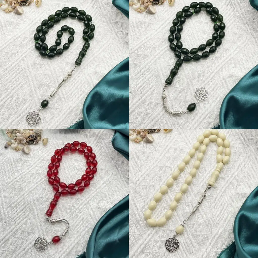  Handheld Muslims Prayer Beads 33 Ergonomic Beads Lightweight Tasbih Bracelet For Spiritual Reflection Worship Jewelry