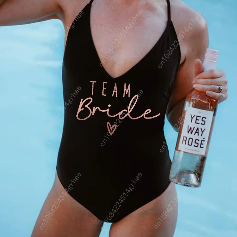 ชุดว่ายน้ำวันพีซแบบเซ็กซี่สำหรับทีมเจ้าสาวและเจ้าสาวหญิง  ชุดว่ายน้ำแบบมีฟองน้ำเสริมทรง  ชุดว่ายน้ำสำหรับผู้หญิง  ชุดว่ายน้ำแบบเปิดหลัง  ชุดว่ายน้ำโมโนกินีสำหรับใส่ไปชายหาด