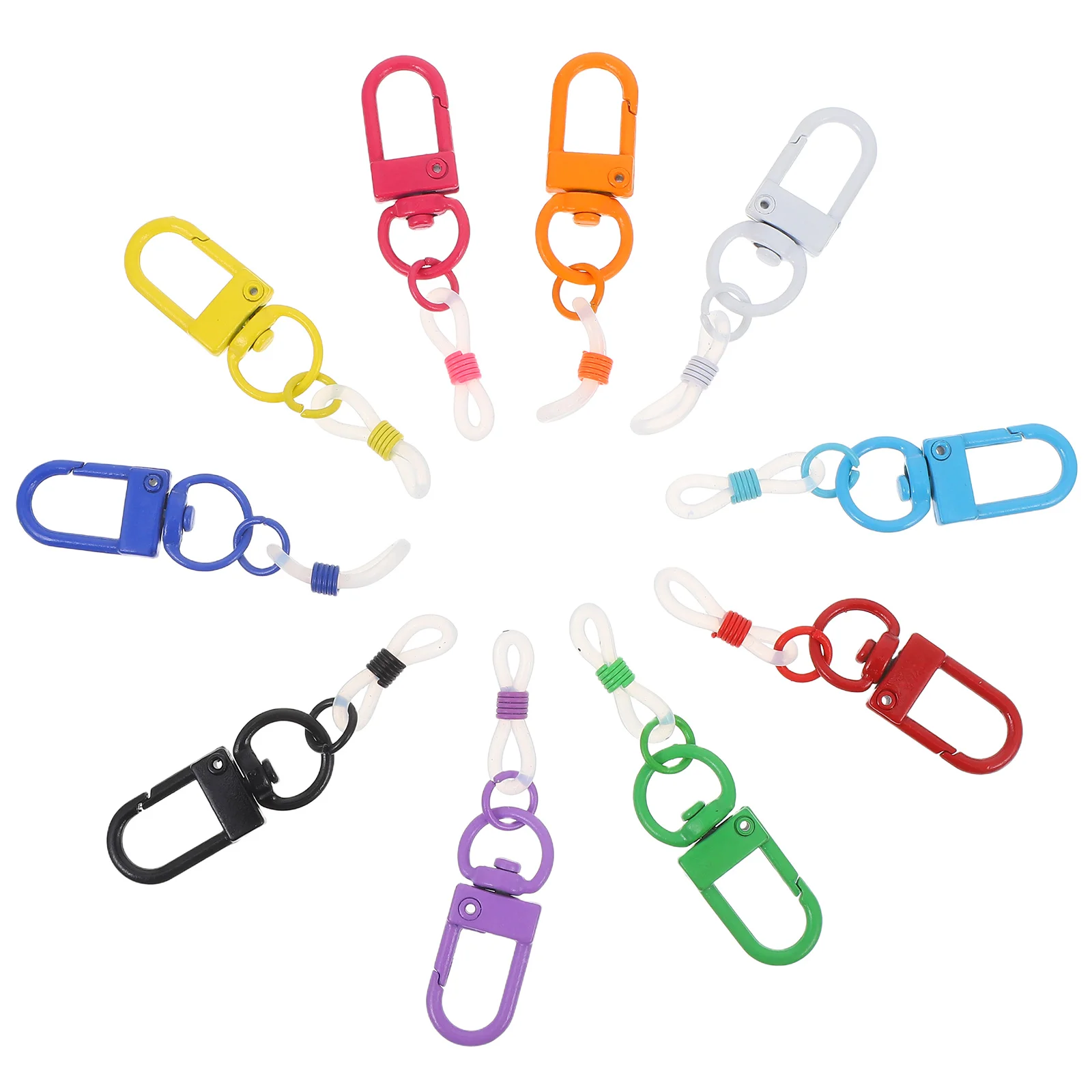 

10 Pcs Silicone Pen Holder Lobster Clasp Nurse Clip Badge Lanyard Key Chain Work Accessory Storage Solution Pen Pencil Case
