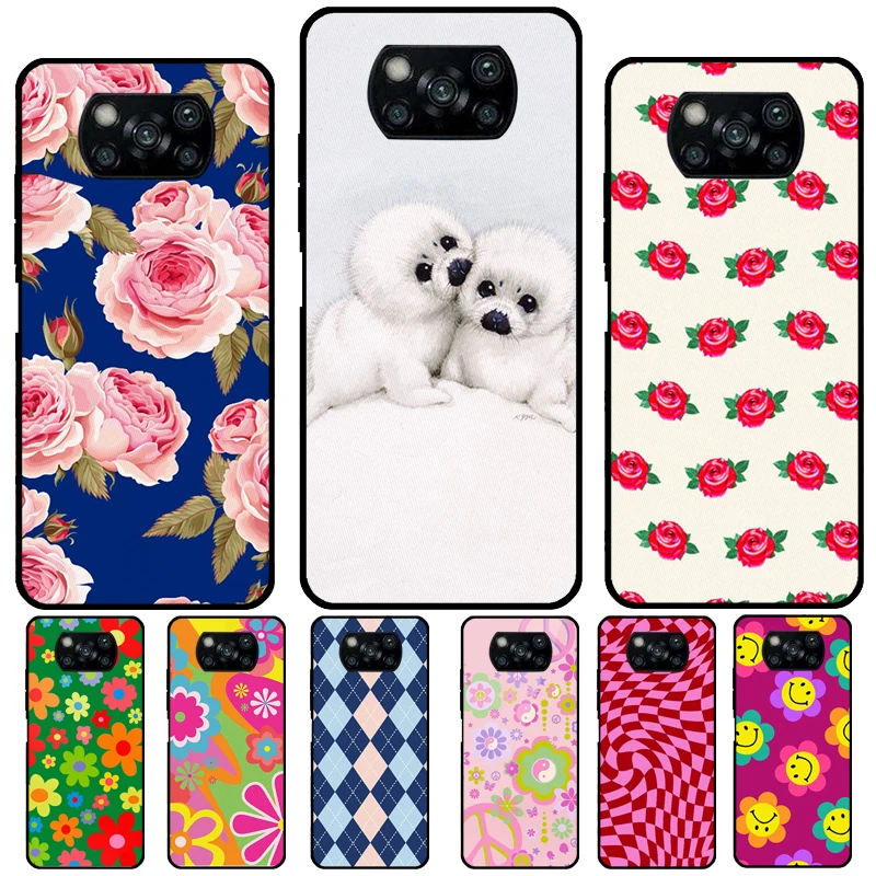 Peacr N Luv Flower Power Slumber Party For Xiaomi 13 11T 12T Pro 12X 12 Lite Case For POCO F5 X3 X5 Pro F4 X4 GT C40 M5 F3 Coque