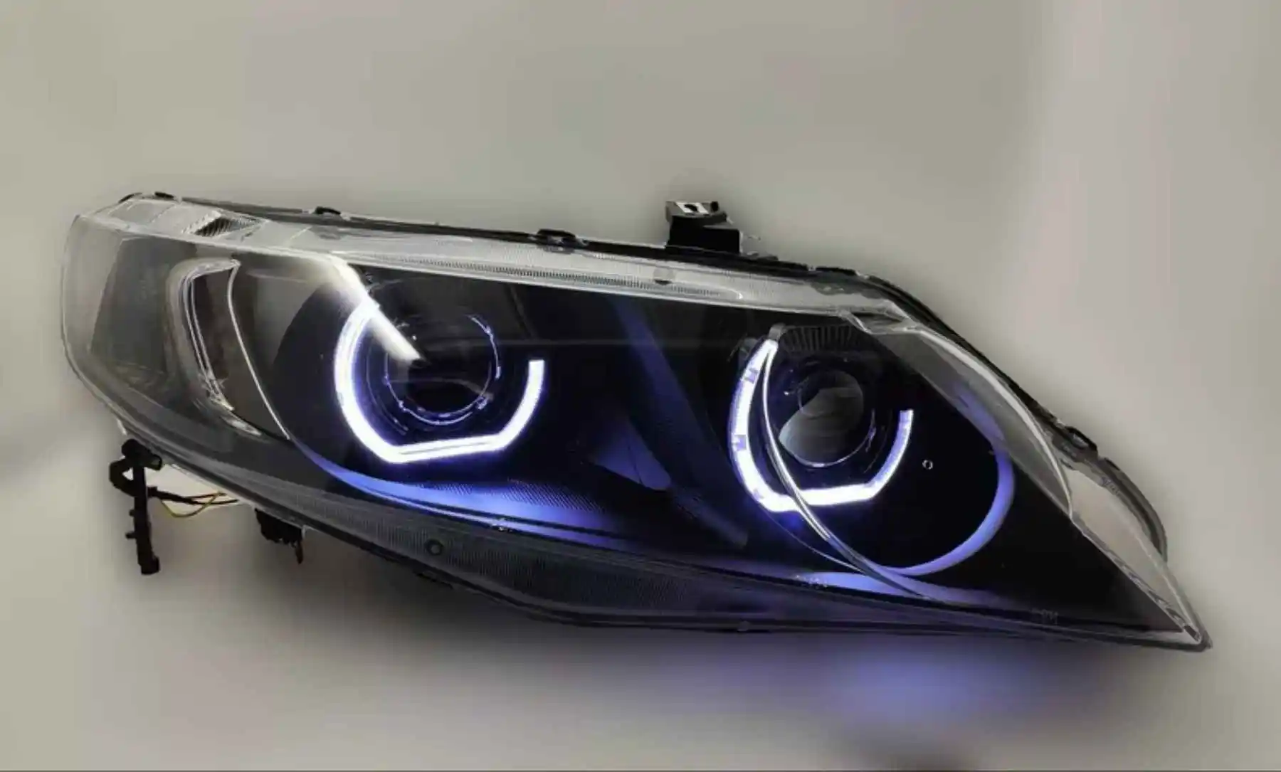 Car LED headlight Handmade customized for Honda Civic 8th Angel Eyes daytime running lamp DRL Turn signal auto accessories